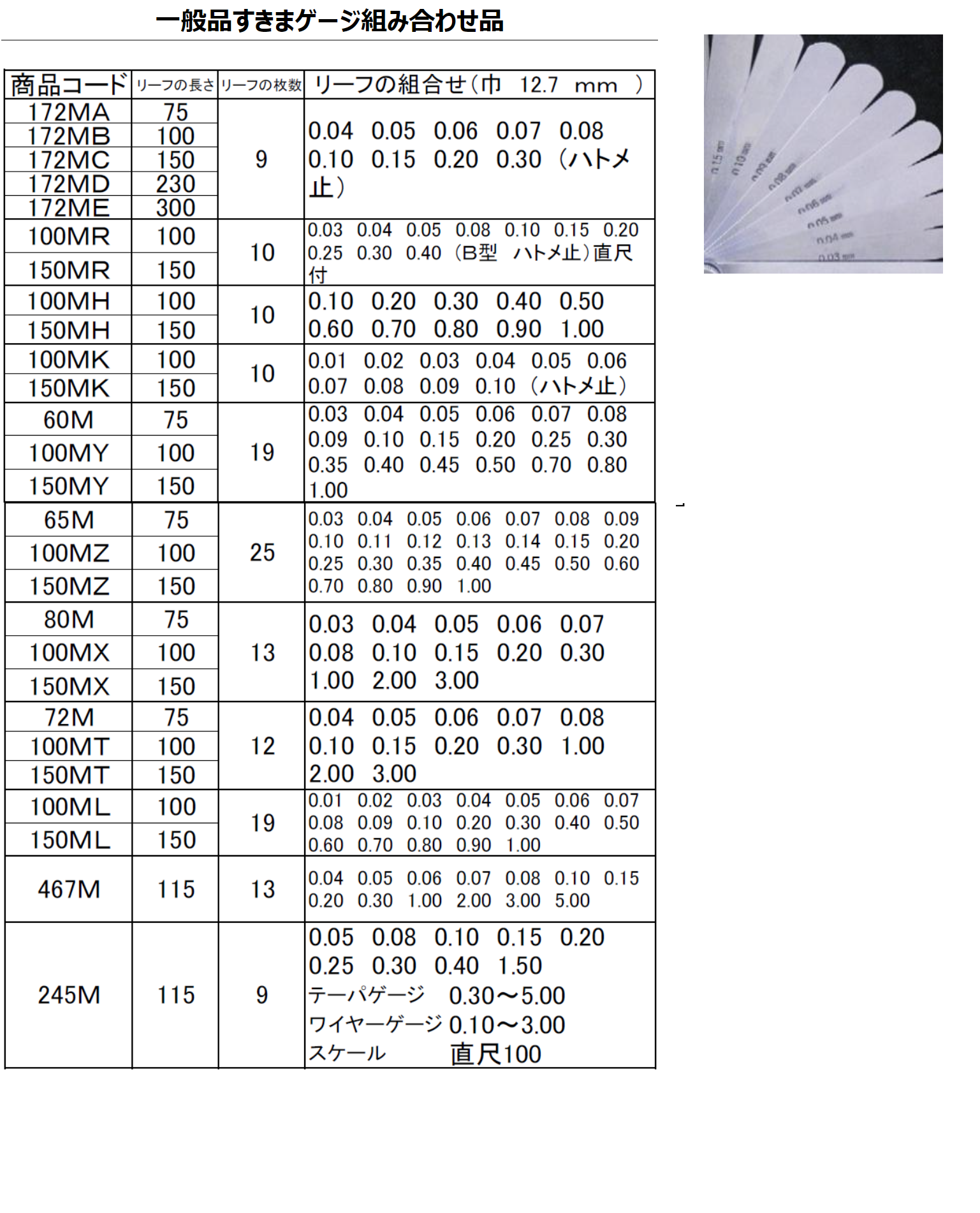 Ichiban Precision Sdn Bhd Nagai Gauges Nagai Feeler Gauge